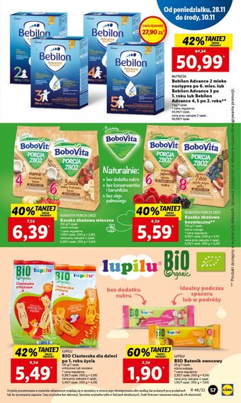 Lidl Mleko 2 bebilon advance oferta