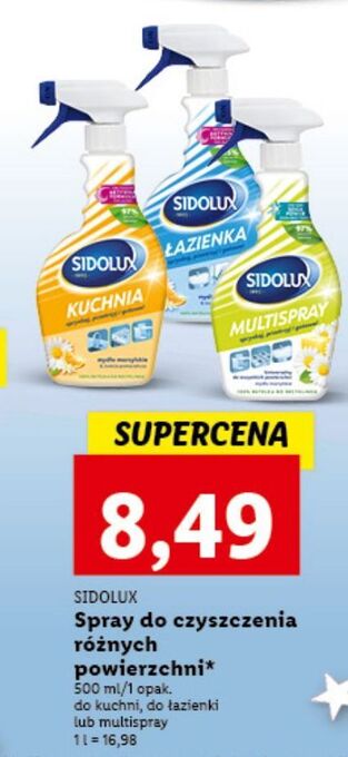 Lidl Spray do łazienki sidolux oferta