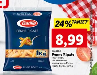 Lidl Makaron penne rigate barilla oferta