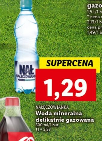 Lidl Woda delikatnie gazowana nałęczowianka oferta