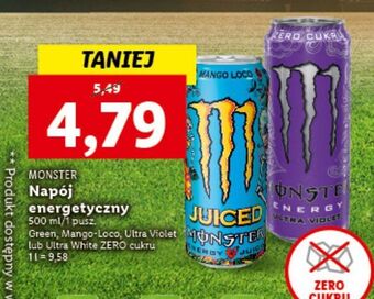 Lidl Napój energetyczny monster energy classic oferta
