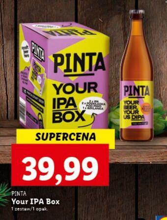 Lidl Piwo + szklanka podkładki pinta your ipa box oferta