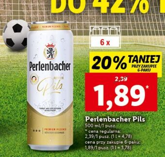 Lidl Piwo perlenbacher pils oferta