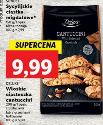 Lidl Ciastka cantuccini z orzechami deluxe oferta