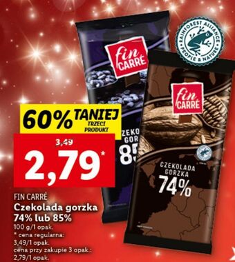 Lidl Czekolada gorzka extra dark 85% fin carre oferta