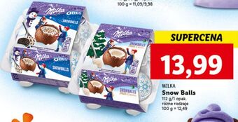 Lidl Kule czekoladowe milka snow balls oferta