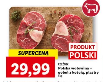 Lidl Goleń wołowa z kością plastry rzeźnik codzienna dostawa oferta
