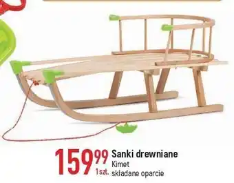 E.Leclerc Sanki drewniane z oparciem kimet oferta