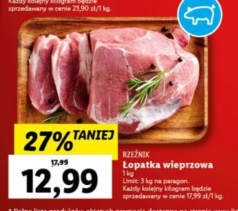 Lidl Łopatka wieprzowa bez kości rzeźnik codzienna dostawa oferta