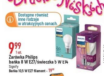 E.Leclerc Żarówka 8 w e 27 philips oferta