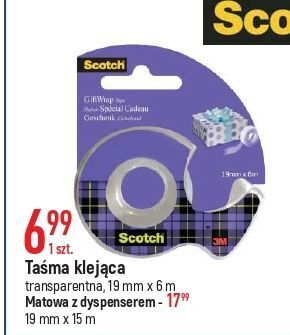 E.Leclerc Taśma pakowa transparentna wym. 19 mm x 60 m scotch oferta