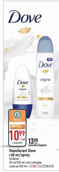 E.Leclerc Dezodorant dove original oferta