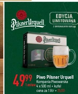 E.Leclerc Piwo + kufel pilsner urquell oferta
