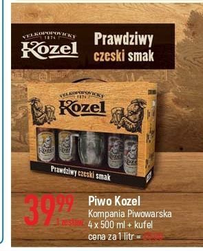 E.Leclerc Piwo + kufel kozel cerny lezak oferta