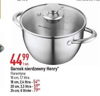 E.Leclerc Garnek nierdzewny henry 24 cm florentyna oferta