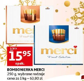 Auchan Bombonierka brązowa storck merci oferta