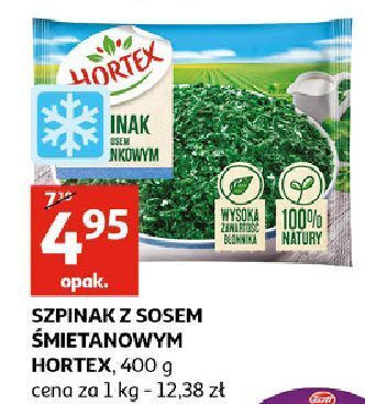 Auchan Szpinak z sosem śmietanowym hortex oferta