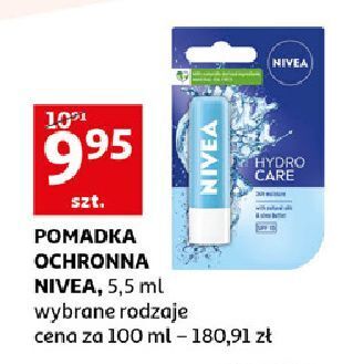 Auchan Pomadka ochronna do ust nivea hydro care oferta