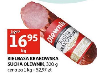 Auchan Kiełbasa krakowska sucha z szynki olewnik oferta