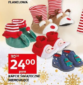 Auchan Kapcie niemowlęce świąteczne oferta