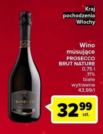 Carrefour Wino stock prosecco brut nature oferta