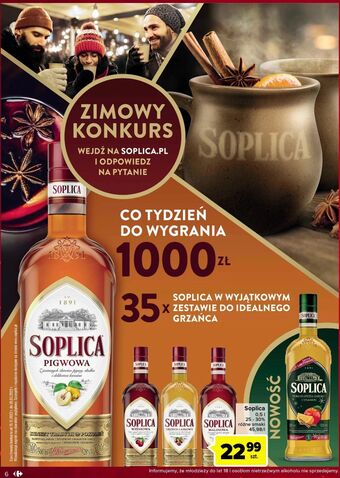 Carrefour Wódka soplica wiśniowa oferta