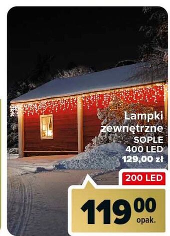 Carrefour Lampki zewnętrzne 200 led oferta
