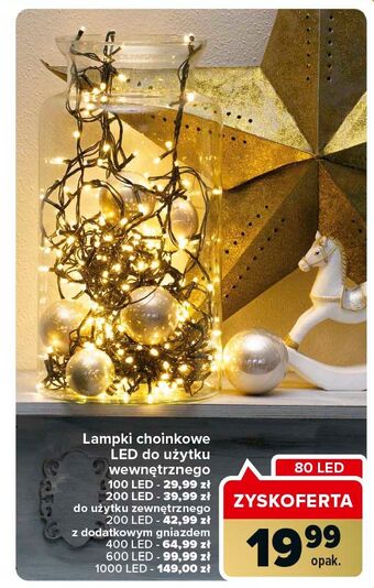 Carrefour Lampki z dodatkowym gniazdem 1000 led oferta