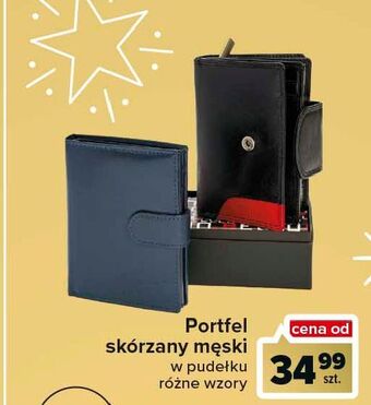 Carrefour Portfel skórzany męski oferta