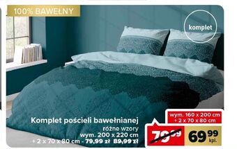 Carrefour Komplet pościeli bawełnianej 160 x 200 cm + 2 70 80 oferta