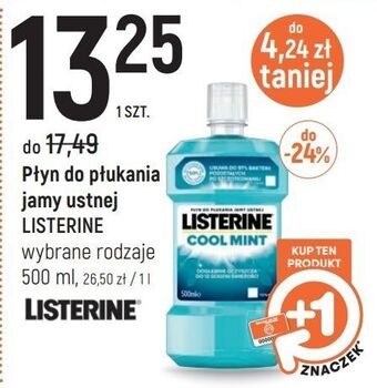 Intermarche Płyn do płukania ust listerine cool mint oferta