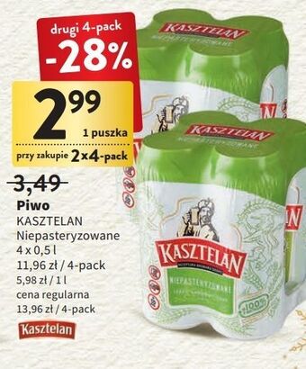 Intermarche Piwo kasztelan niepasteryzowane oferta