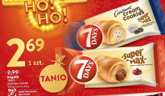 Intermarche Croissant z kremem o smaku waniliowym mlekiem i kawałkami ciastek 7 days cream & cookies oferta