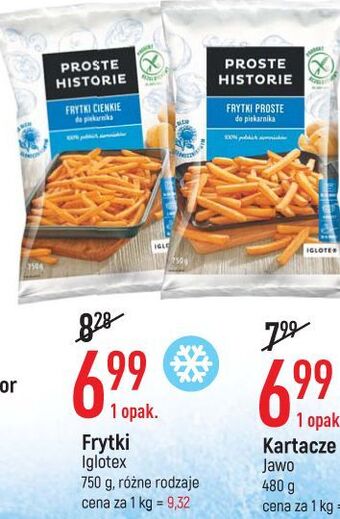 E.Leclerc Frytki cienkie iglotex proste historie oferta