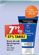Biedronka Krem do rąk szybko wchłaniający się neutrogena formuła norweska oferta