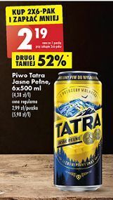 Biedronka Piwo tatra jasne pełne oferta