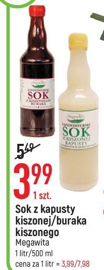 E.Leclerc Sok z kapusty kiszonej megawita oferta