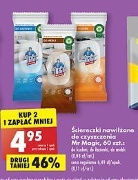 Biedronka Ściereczki do łazienki mr magic oferta
