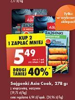 Biedronka Sajgonki warzywne + sos asia cook oferta