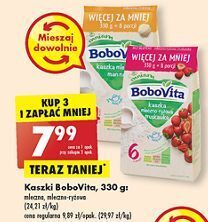 Biedronka Kaszka mleczno-ryżowa truskawkowa bobovita oferta