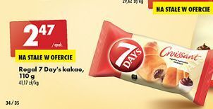 Biedronka Croissant z nadzieniem o smaku kakaowym 7 days oferta