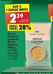 Biedronka Groch łuskany połówki plony natury oferta