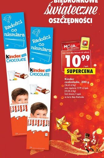 Biedronka Czekoladki kinder chocolate oferta