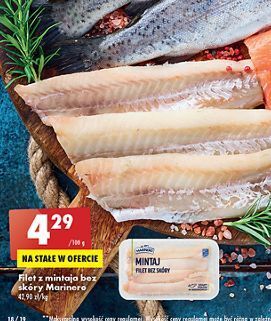 Biedronka Mintaj filet bez skóry marinero oferta