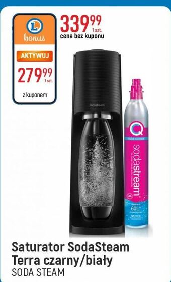 E.Leclerc Zestaw: urządzenie sst terra czarny + cylinder cqc butelka sodastream oferta