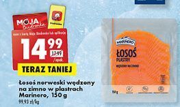 Biedronka Łosoś norweski wędzony plastry marinero oferta