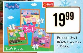 Dino Puzzle 3 w 1 świnka peppa trefl oferta