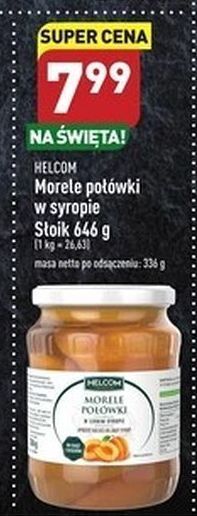 ALDI Morele połówki w syropie helcom oferta