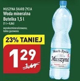 ALDI Woda wysokomineralizowana muszyna skarb życia oferta