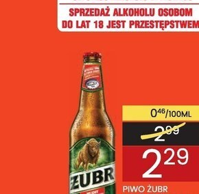 Wafelek Żubr piwo jasne 500 ml oferta